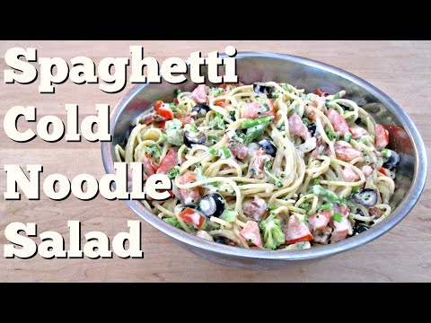 Spaghetti Cold Noodle Salad - PoorMansGourmet