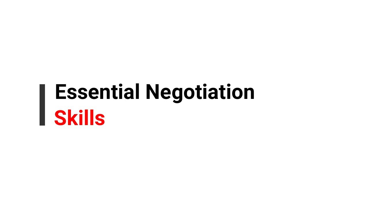 Essential Negotiation Skills | English Today Online