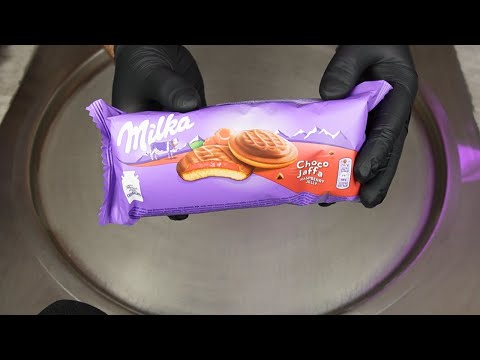 Choco Jaffa Milka Ice Cream Rolls ASMR - 30c
