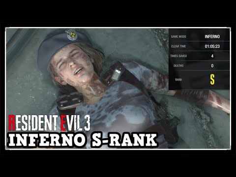 S-Rank Inferno Difficulty in Resident Evil 3 Remake Walkthrough Speedrun Guide (O Deaths) - 01:05:23