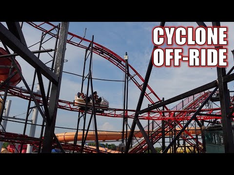Off-ride footage of a Cyclone train