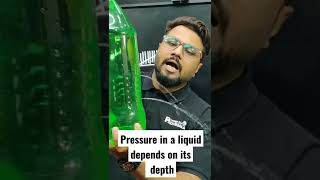 class 8  science force and pressure | pressure in a liquid depends on its depth |