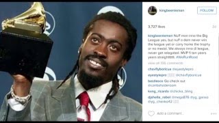 Beenie Man fires shot at Mavado on Instagram with his Grammy in hand