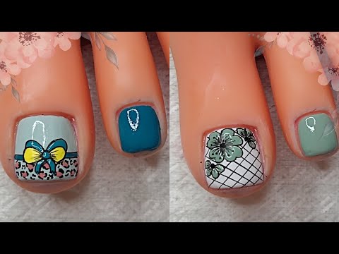 IDEAS CREATIVAS PARA DECORAR TUS UÑAS | UÑAS BONITAS PARA PIES 🦶 😍