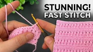 Easy Crochet Stitch Pattern for Baby Blanket & Bag 🧶 Beginner Friendly