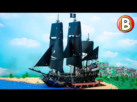 LEGO Icons 10365 Captain Jack Sparrow's Pirate Ship (Black Pearl) Stop Motion Build - Bricks Planet