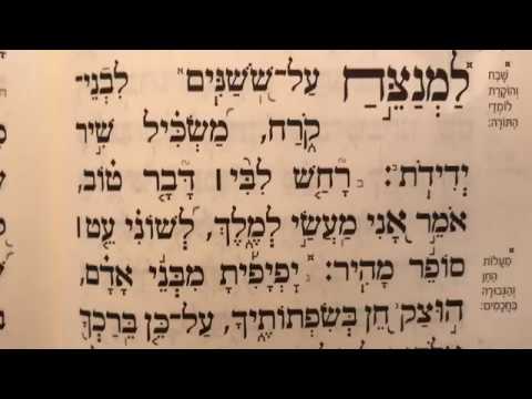 תהלים פרק מה׳ Tehilim perek 45 Psalms chapter 45 למנצח על שושנים לבני קרח