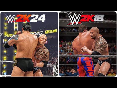 WWE 2k24 vs WWE 2k16 Finishers Comparison