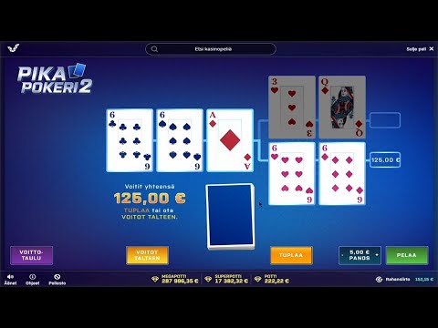 Pikapokeri 2 ja 7€ antaa 700€ nettikasinolla 😄