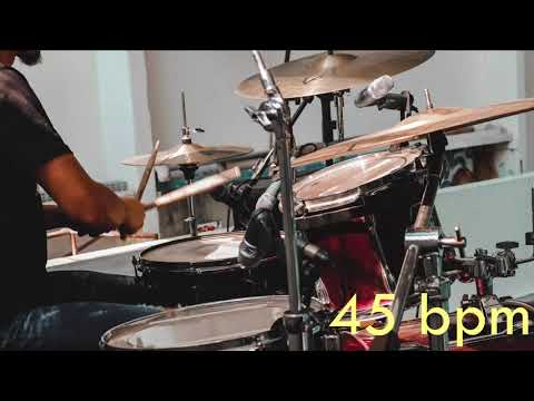 45 Bpm Drum Track Batería - Groove Beat Sixteenth notes