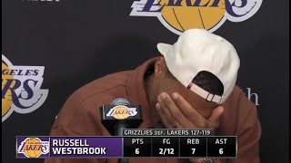 Russ CRIES in Press Conference After Another Bad Game | Lakers-Grizzlies