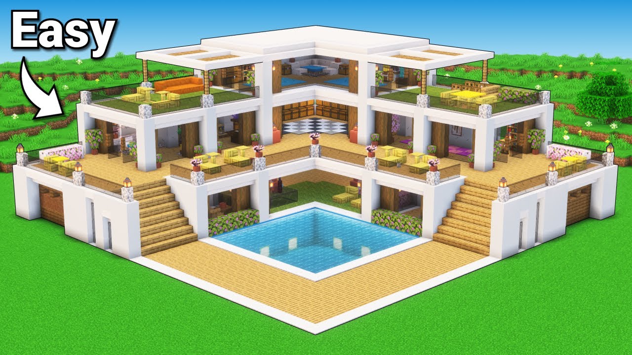 Minecraft: ULTIMATE Modern House Tutorial