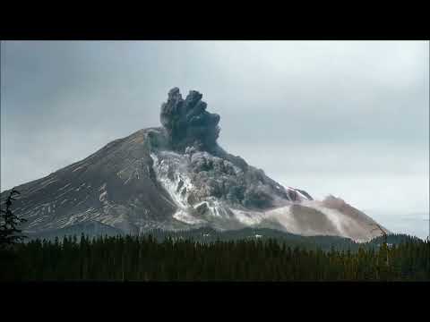 Mt. St. Helens: The Gary Rosenquist, AI interpolated landslide and eruption sequence. 1080pHD update