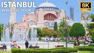 Istanbul ~ Turkey Walking Tour ~ 8K 60fps🎧Deep Relax ~ City Walk With Binaural ASMR Ambient Sounds