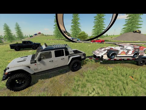 Stuntman buys super fast racecar for dirt track | Farming Simulator 22