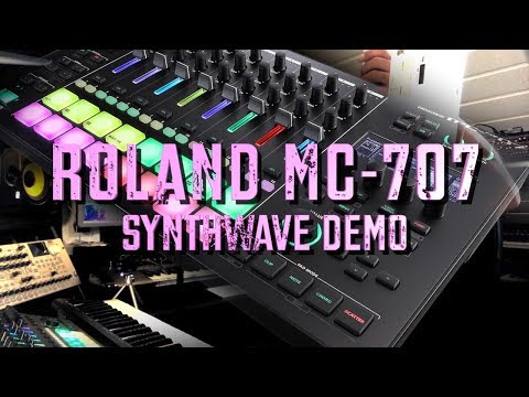 Roland MC-707 Groovebox - Synthwave Demo