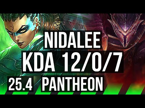 NIDALEE vs PANTHEON (JGL) | 12/0/7, Legendary | KR Challenger | 25.4