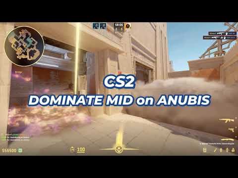 CS2 - New META SMOKE and MOLOTOV to control WINDOW and DOUBLE DOORS MID on ANUBIS (LAST UPDATE)