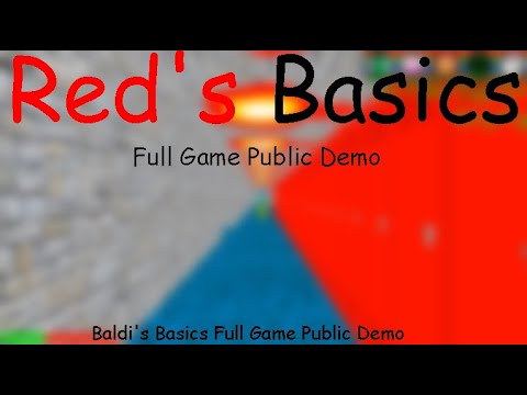 Red's Basics Full Game Public Demo - Baldi's Basics Full Game Public Demo Mod