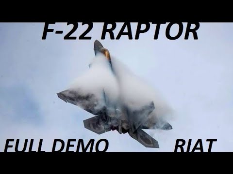 F-22 Full Flat Demo (Rare!) at RIAT!