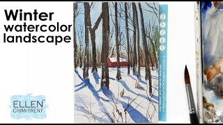 Winter Watercolor Landscape for Beginners
