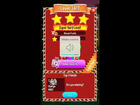 PET RESCUE SAGA LEVEL 3417 SUPER HARD LEVEL NO BOOSTER