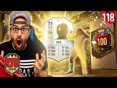 OMG I PACKED AN INSANE ICON!! MY TOP 100 REWARDS! FIFA 19 Ultimate Team RTG #118