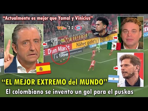 "HE'S A GENIUS" Journalists from around the world are in awe of Luis Diaz's stunning goal today f...