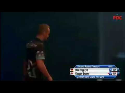 Max Hopp vs Keegan Brown Incident - 2019 German Darts Grand Prix