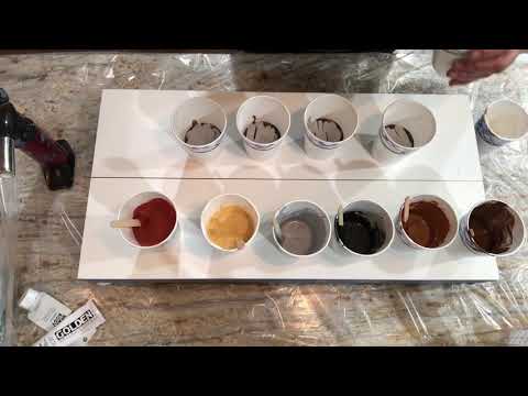 #63. Diptych with all iridescent paints