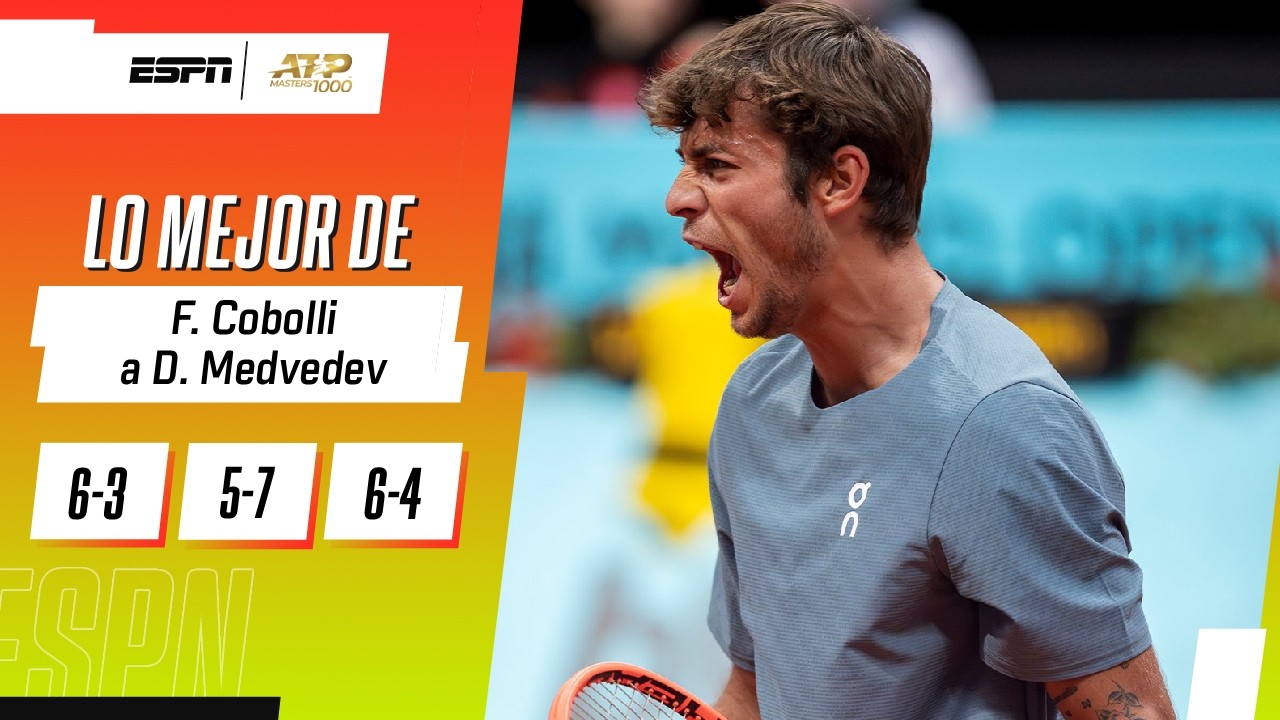 COBOLLI LE PUSO FIN AL CAMINO DE MEDVEDEV EN MADRID Y SE METIÓ EN SEMIFINALES | RESUMEN
