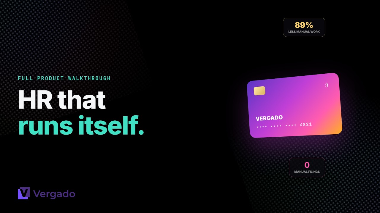 Vergado product tour video preview