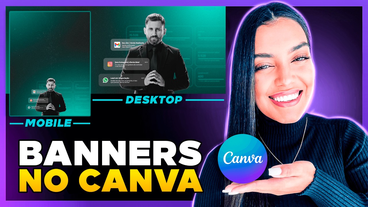 Como CRIAR OS BANNERS (no Canva) para a Landing Page Tráfego Supremo [como fazer banner]