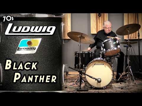 Ludwig 18/12/14" VIDEO Vintage 70's Jazzette Drum Set - Black Panther image 24