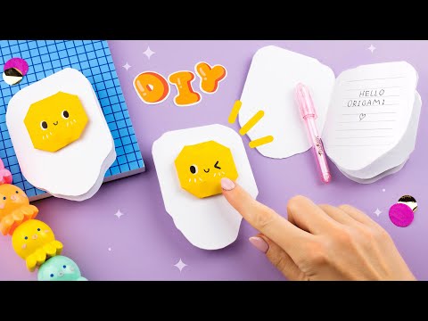 Оригами Pop It Котик из бумаги Origami Paper Pop It DIY TikTok Fidget Toy Антистресс игрушка