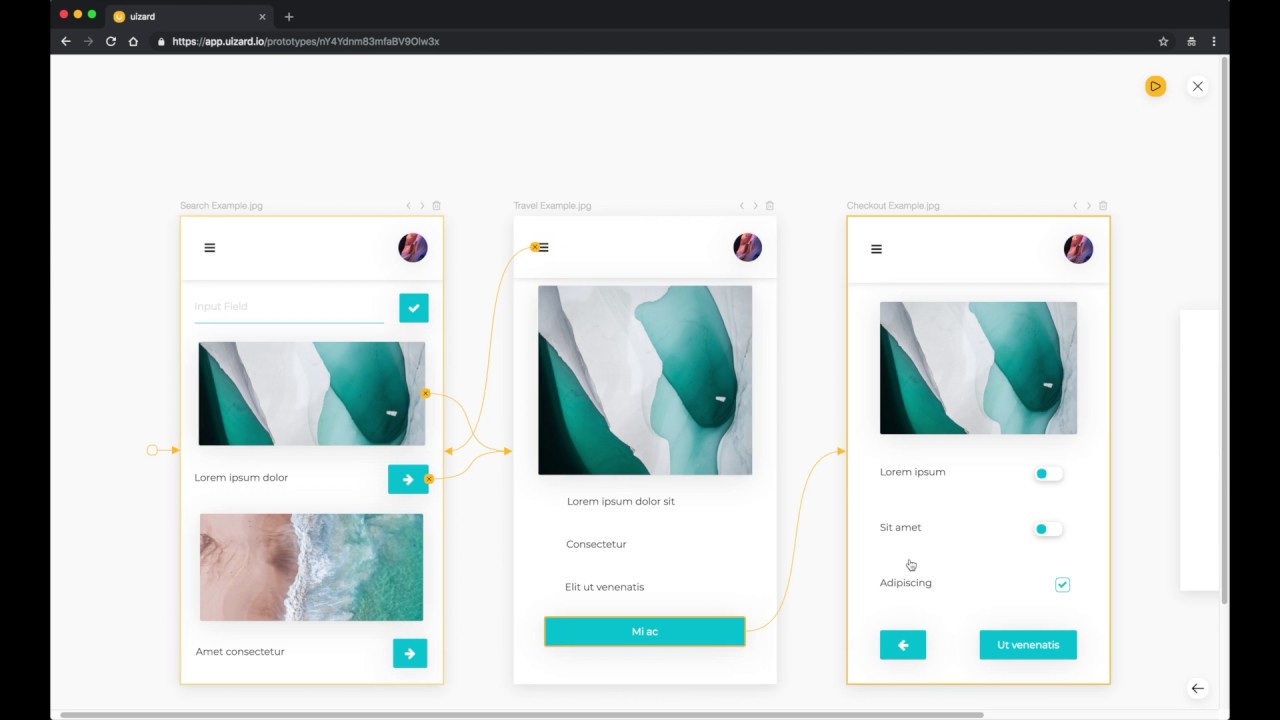 Prototyping with uizard