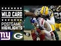 Giants vs. Packers | NFL Wild Card Game Highlights