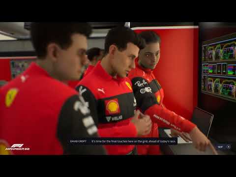 F1 MANAGER 22 PC - Walkthrough Part 1 INTRO TEAM FERRARI IN BAHRAIN(Career Mode)
