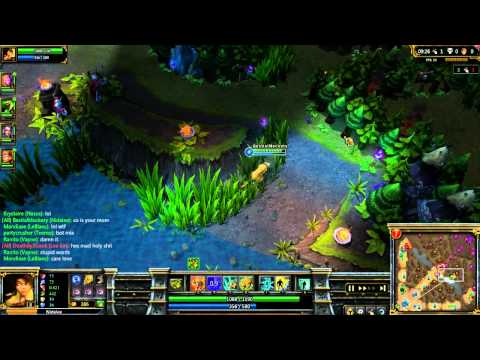 Leage Of Legends Tryndamere rage quit.