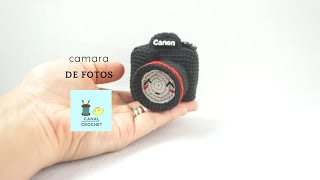 Cámara de fotos amigurumi tutorial.