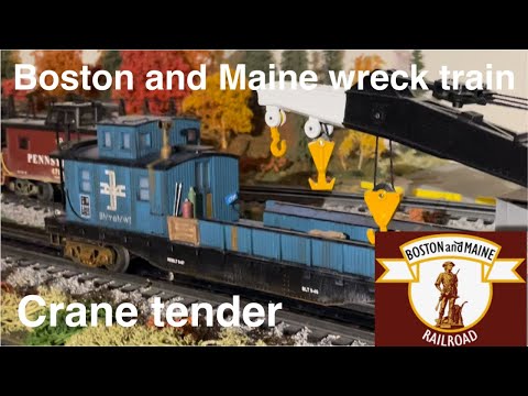Boston and Maine wreck train - crane tender