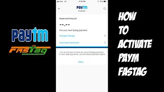 How to activate paytm fastag || Activation process || Paytm Fastag || Hindi