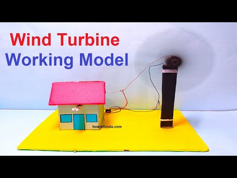 wind turbine or wind mill working model science project innovative award winning howtofunda