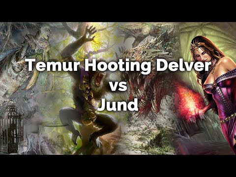MTG Modern: Temur Hooting Delver vs Jund - Magic: The Gathering gameplay on Xmage