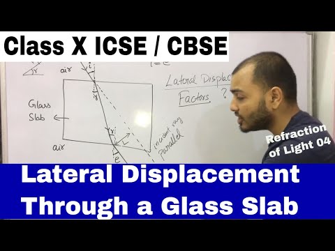 Glass Slab : LATERAL DISPLACEMENT of Light : Class X CBSE / ICSE : Refraction Of Light 04 Video