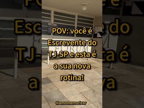 POV: VOCÊ É ESCREVENTE TJ-SP E ESSA É A SUA ROTINA #escreventetjsp #concursotjsp #tjspescrevente