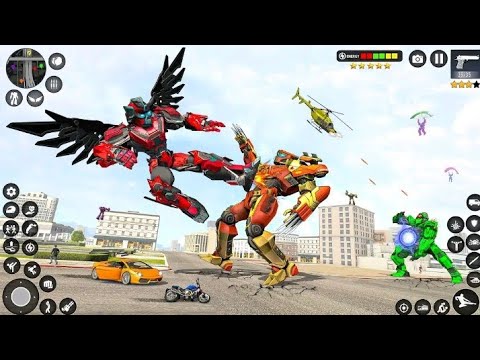 Flying Bike Robot Car Game - Udane Wala Superhero In Robot wala game - Android Gameplay
