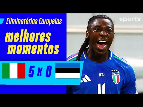 Gols e lances de Itália x Estonia