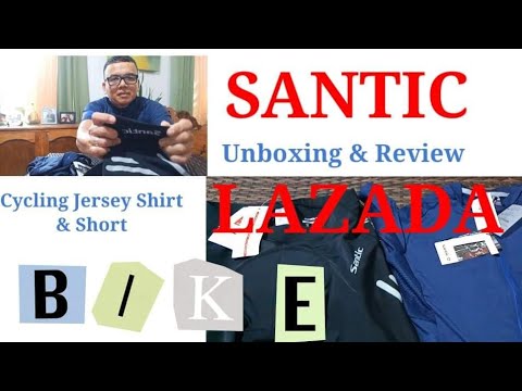 SANTIC JERSEY SHIRT & SHORT from LAZADA unboxing and review