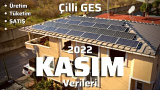 ilk kez elektrik faturası geldi / çatı ges kasım 2022 verileri